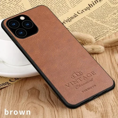 Funda Protectora Pinwuyo Pin Rui Series PC TPU Pu para iPhone 11 Pro (Marrón)