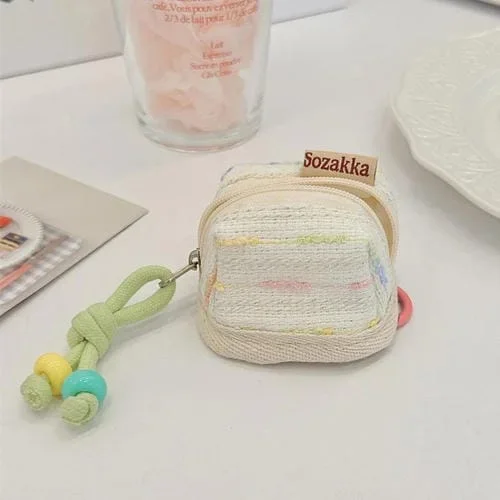 Funda Protectora Sozakka para Auriculares Bluetooth Apple Tela Suave Portátil (Beige)