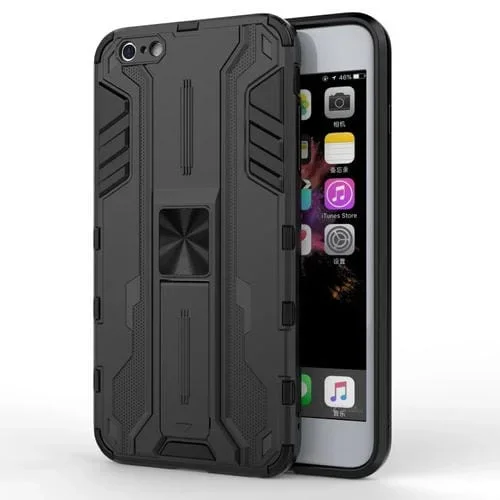 Funda Protectora Supersónica PC + TPU con Soporte para iPhone 8 Plus y 7 Plus (Negro)