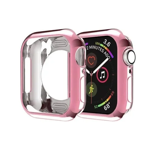 Funda Protectora TPU para Apple Watch Series 5 y 4 40mm con Orificio Redondo (Rosa)