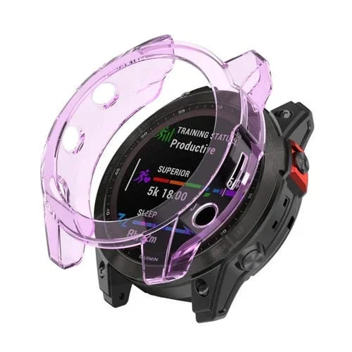 Funda Protectora TPU para Garmin Fenix 7X a Prueba de Golpes (Púrpura)