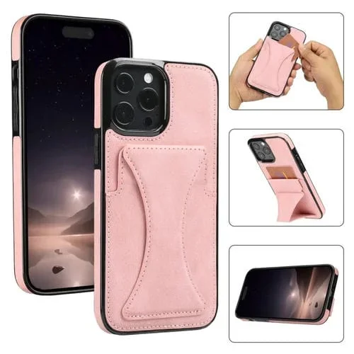 Funda Protectora Ultrafina iPhone 16 Pro Max Soporte (Oro Rosa)