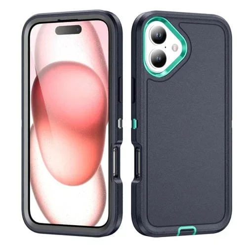 Funda Resistente al Agua Life iPhone 16 Plus Protección (Azul Oscuro + Azul Claro)