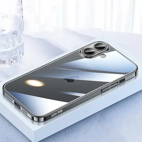 Funda rígida para iPhone 16 Plus Sulada Jingjia Series con Protector de Lente (Negra)