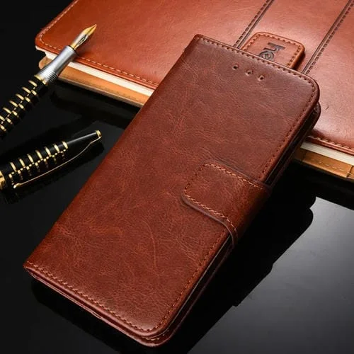 Funda Telefónica Fujitsu We F-51B Cuero Textura de Cristal (Marrón)