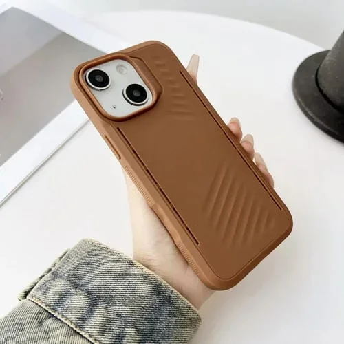 Funda TPU a Prueba de Golpes Gaer4 con Imitación Magsafe para iPhone 14 Plus (Marrón)