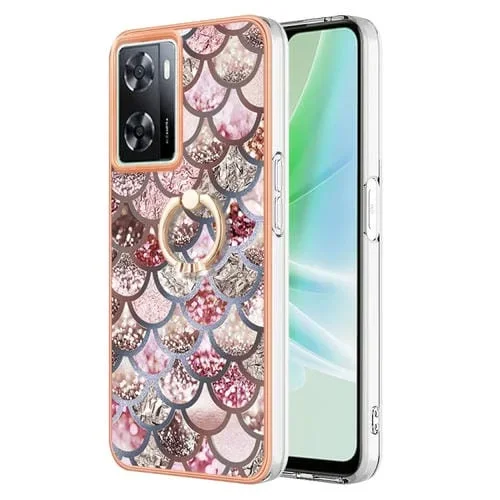 Funda TPU con Anillo para OnePlus Nord N300 Galvanoplastia IMD (Escamas Rosas)