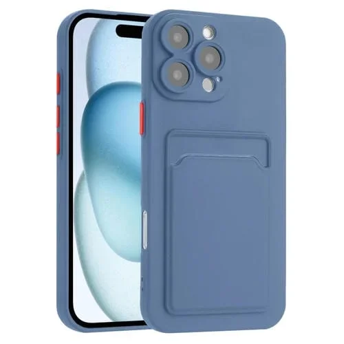 Funda TPU con Botones Color Contraste y Tacto Piel para iPhone 16 Pro Max (Gris)