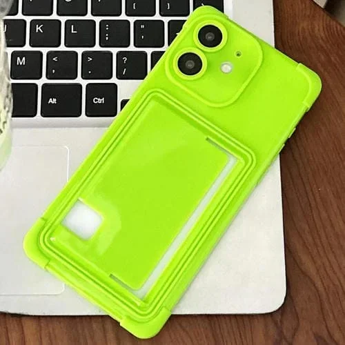 Funda TPU con Ranura para Tarjeta Lateral para iPhone 12 (Verde)