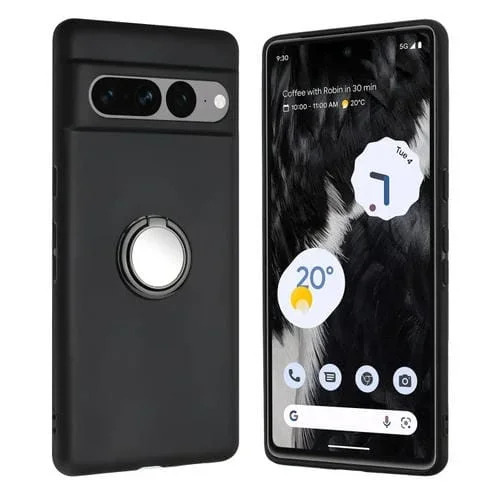 Funda TPU con Soporte de Anillo Mate para Google Pixel 8A (Negra)