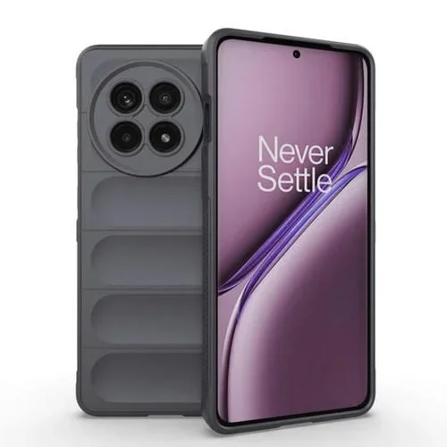 Funda TPU + Franela con Protección Mágica para OnePlus Ace 5 y Ace 5 Pro (Gris Oscuro)