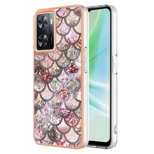 Funda TPU Galvanoplastia Imd para Oneplus Nord N300, Oppo A57 4G (2022), Realme Narzo 50 5G, Oppo K10 5G (Escalas Rosas)