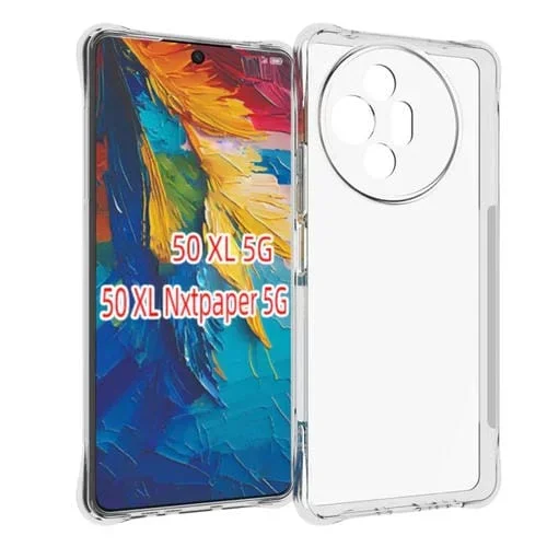 Funda TPU Gruesa Antideslizante a Prueba de Golpes para TCL 50 Xl / 50 Xl Nxtpaper (Transparente)