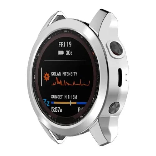 Funda TPU Half-Pack para Garmin Fenix 7S Protección Trasera (Plata)