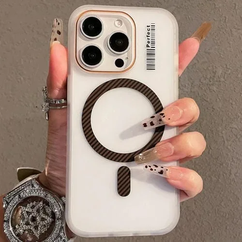 Funda TPU Magsafe para iPhone 12 Pro Sensación de Piel de Cristal (Dorado del Desierto)