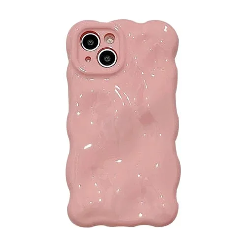 Funda TPU para iPhone 11 Gloss Oil Wave Bubbles (Rosa Claro)