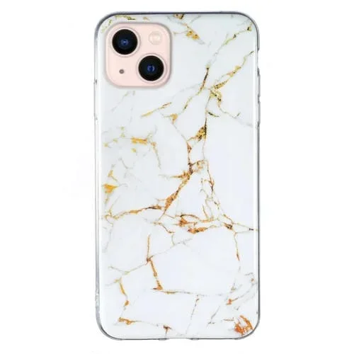 Funda TPU para iPhone 13 Mini Imd Marble Pattern (Blanco)