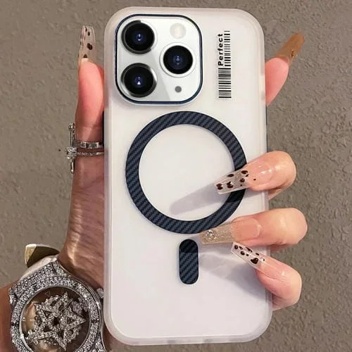 Funda TPU Sensación Piel de Cristal Magsafe para iPhone 11 Pro Max (Azul Real)