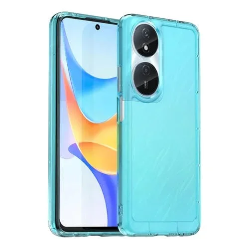 Funda TPU Serie Candy para Honor Play 8T (Azul Transparente)