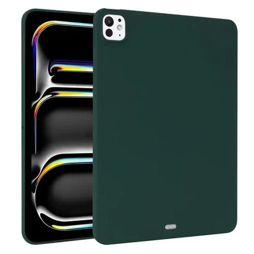 Funda TPU Suave con Aceite en Aerosol para iPad Pro 11 (2024) (Verde Oscuro)