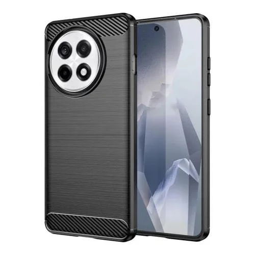 Funda TPU Textura Cepillada Fibra de Carbono para OnePlus Ace 5 Pro 5G (Negra)