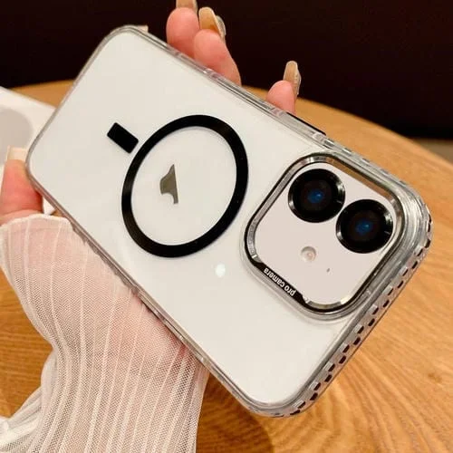 Funda Transparente Magsafe para iPhone 11 con Película para Lente (Negra)