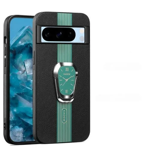 Funda Trasera de Cuero Litchi Magnética con Soporte para Google Pixel 7 Pro (Verde)
