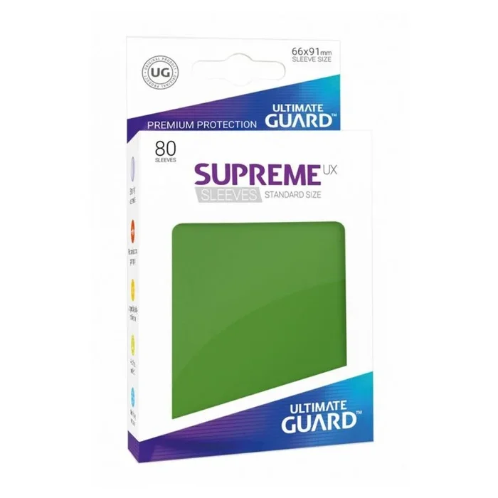 Fundas de cartas ultimate guard supreme ux tamaño estándar verde (80)