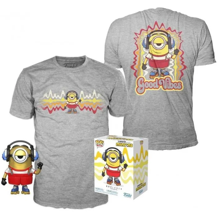 Funko Minions Pop N° 902 – Camiseta de Patinaje sobre Ruedas Stuart Metallic SE + S