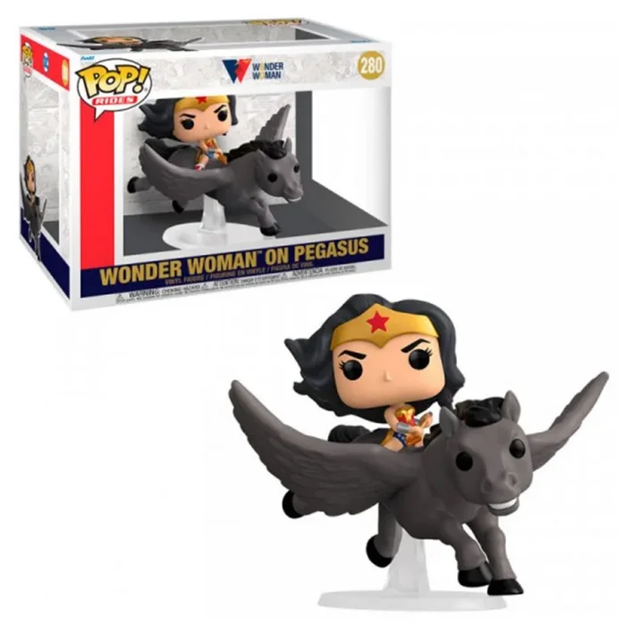 Funko Pop! Rides: WW 80th – Wonder Woman On Pegasus – DC Comics – Figura de Vinilo Coleccionable – Idea de Regalo- Mercancia Oficial – Juguetes para Niños y Adultos – Comic Books Fans