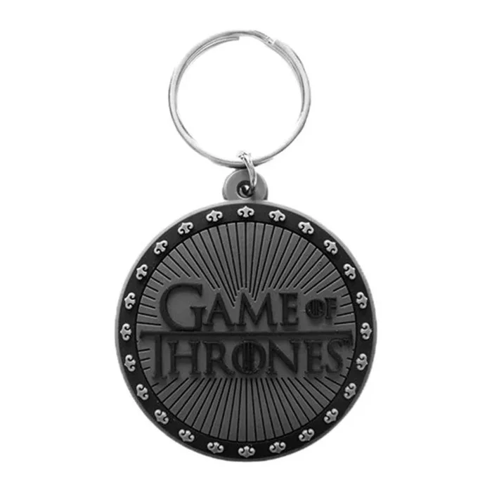 Game of Thrones Llavero flexible de goma con logotipo oficial relleno de calcetín