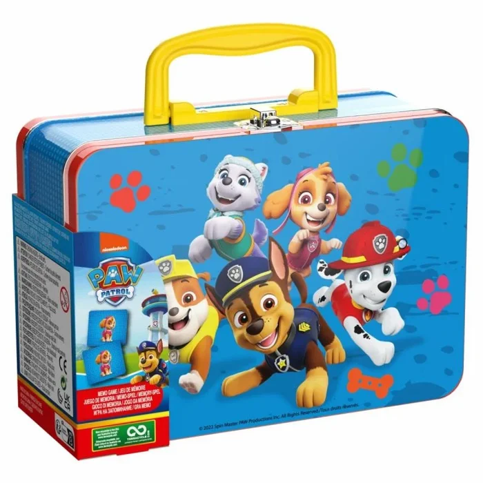 Games , JUEGOS DE MESA, PATRULLA CANINA MEMORY Juego de Memoria MEMO de 72 Cartas Divertido con Maletín de Transporte Metálico, 2-6 Jugadores Juegos de Mesa Niños 3 años +