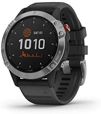 Garmin FENIX 6 3,3 cm (1.3″) MIP 47 mm Digital 260 x 260 Pixeles Pantalla táctil Plata GPS (satélite)