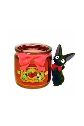 Gato jiji y bote de mermelada de fresa maceta nicky la aprendiz de bruja studio ghibli