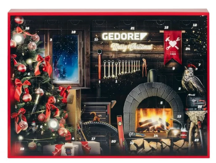 GEDORE Red R49013033 Calendario de Adviento 2024, 33 piezas, calendario de Adviento para hombres, regalo para hombres, herramienta calendario de Adviento 2024