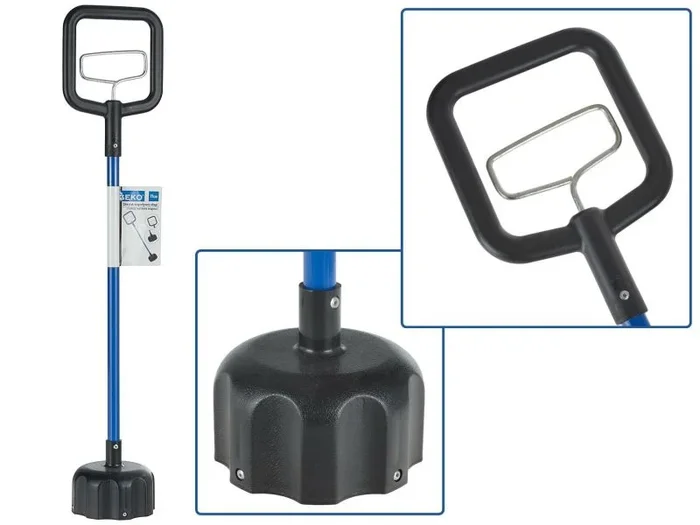 Geko Chwytak magnético de 77 cm con función de liberación de imán, herramienta de agarre para objetos metálicos, color negro, ideal para trabajos de taller