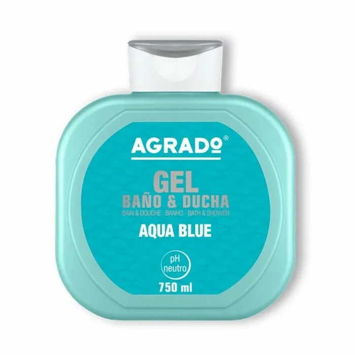 Gel de Baño y Ducha Varios Aromas Shower Bubbles Hidratante Geles de baño PH Neutro 750 ml – AGRADO (AquaBlue)