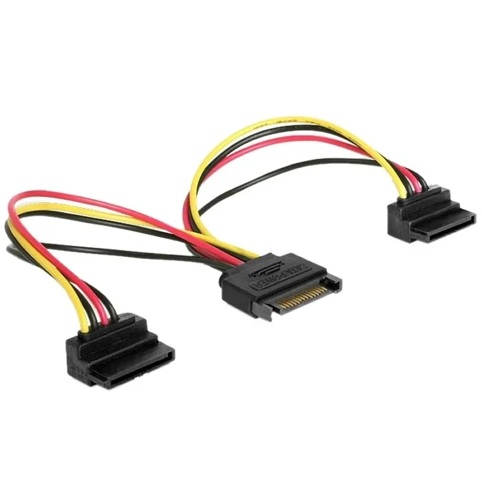Gembird cable doble alim. sata conect. 90º 0.15 mt