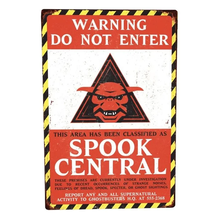 Ghostbusters cartel de metal spook central