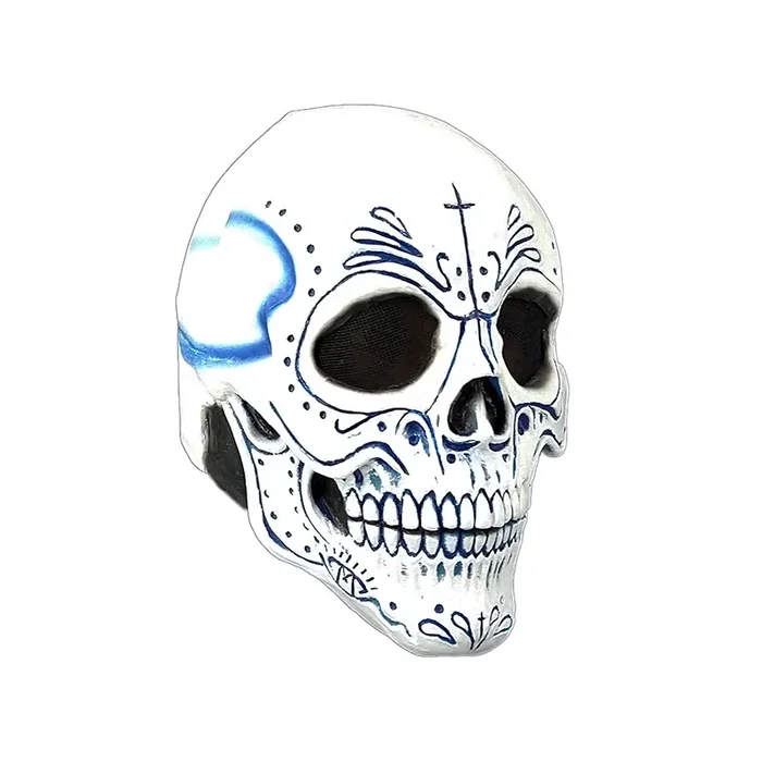 Ghoulish Productions – Máscara Catrina mexicana, Línea Día de los Muertos, Disfraz de Látex resistente, pintada a mano, Halloween, Desfile de Carnaval, Fiesta de Disfraces, Talla única adulto.