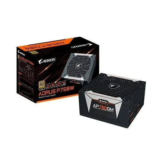 Gigabyte GP-AP750GM unidad de fuente de alimentación 750 W 20+4 pin ATX ATX Negro
