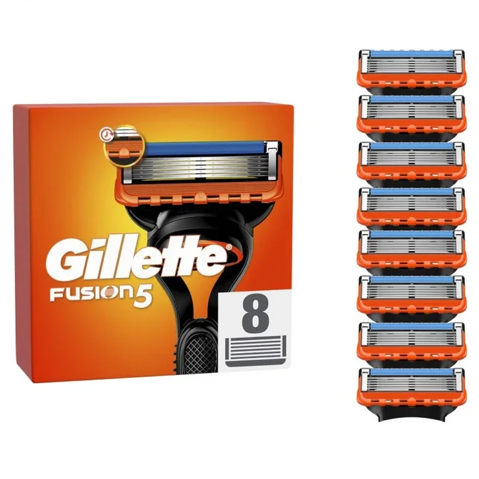 Gillette Fusion 5 Cuchillas de Afeitar Hombre, Paquete de 8 Cuchillas de Recambio (el embalaje puede variar)