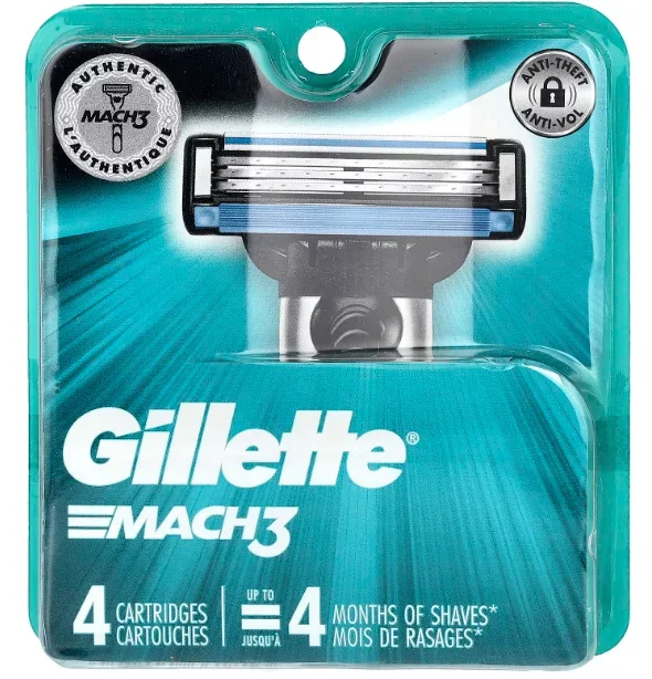Gillette razor mach3 + 4 razor blades