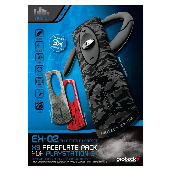 Gioteck – Headset Bluetooth Next Gen EX02 3 Faceplates Pack (PS3)