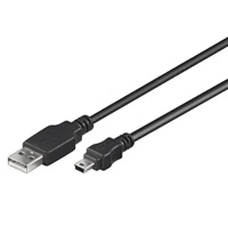 goobay 50769 – Cable Hi-Speed USB 2.0, color negro, tipo B, 5 pines, 5 m longitud