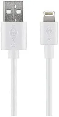 Goobay 54600 cable de conector Lightning 1 m Blanco