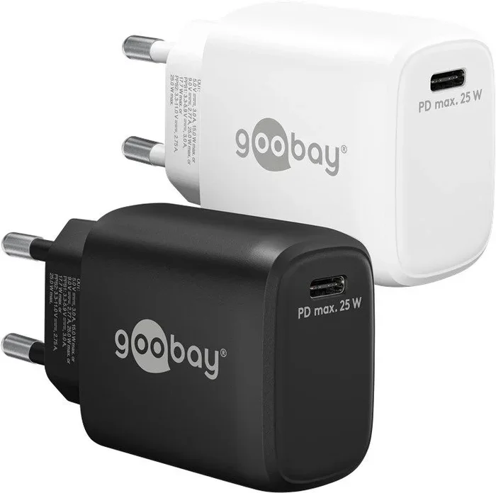 Goobay 65367 cargador de dispositivo móvil Portátil, Smartphone, Tableta Negro Corriente alterna Interior