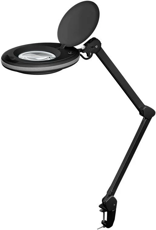 goobay 65575 Lámpara de Aumento LED con Pinza/lámpara de Aumento de plástico / 8 W de Consumo, Temperatura de Color 6500 K/Flujo Luminoso 650 LM/tensión de Servicio 230 V (AC) / Negro