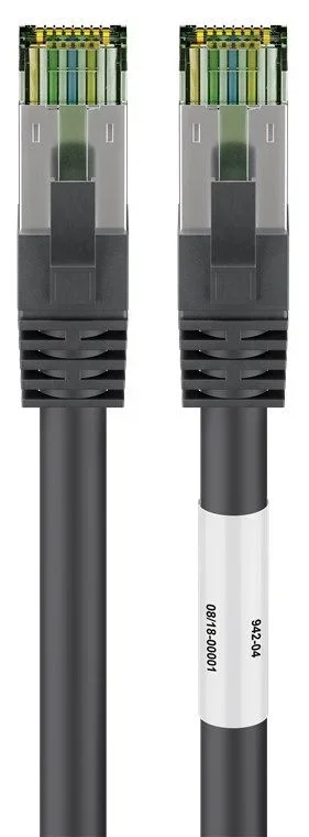 Goobay 66721 cable de red Negro 1 m Cat8.1 S/FTP (S-STP)