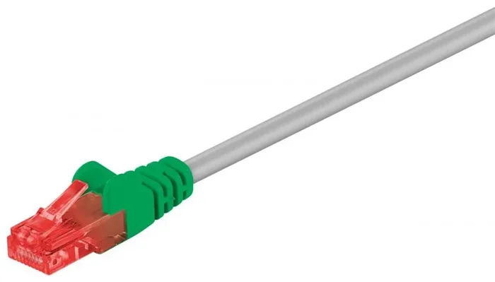 Goobay 68471 cable de red Verde, Gris 1 m Cat6 U/UTP (UTP)